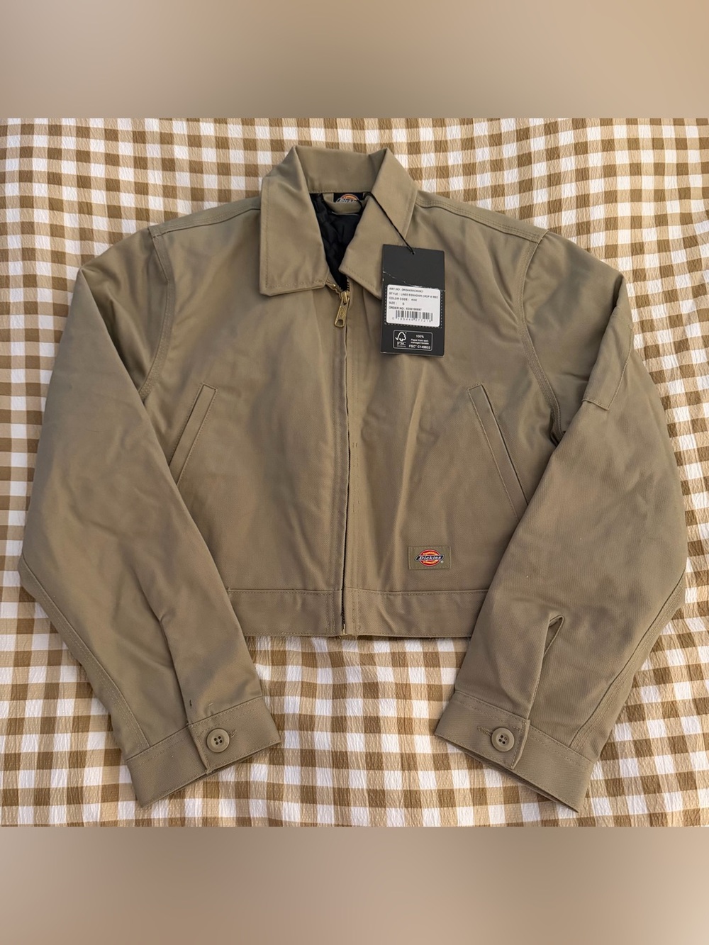 Dickies Women’s Cropped Lined Eisenhower Jacket - Khaki